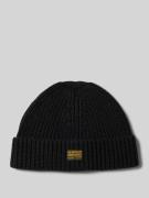 Beanie van viscosemix met labelpatch