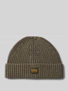 Beanie van viscosemix met labelpatch