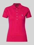 Poloshirt van puur katoen met labelstitching, model 'JULIE'