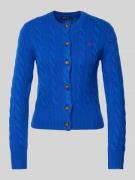 Wollen cardigan met kabelpatroon