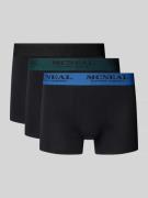 Boxershort met band met label in een set van 3 stuks