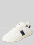 Leren sneakers met labeldetails