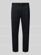 Tapered fit stoffen broek met tunnelkoord