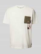 T-shirt met labelprint, model 'LENS'