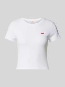 Slim fit T-shirt met labelpatch