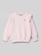 Regular fit sweatshirt met labelpatch