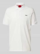 Poloshirt met labelprint, model 'Donos'