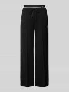 Loose fit stoffen broek met persplooien, model 'AVA'