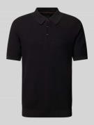 Regular fit poloshirt met structuurmotief