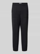 Slim fit stoffen broek met opgestikte steekzakken, model 'Twist'