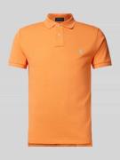 Custom slim fit poloshirt van puur katoen