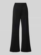 Wide leg stoffen broek met vaste persplooien