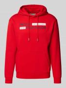 Regular fit hoodie met katoen en labelprint