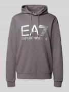 Hoodie met labelprint