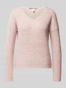 Gebreide pullover met V-hals