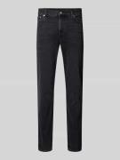 Straight fit jeans van viscose in 5-pocketmodel, model 'DENTON'