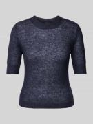 Wollen pullover in gebreide look