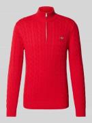 Gebreide pullover met kabelpatroon