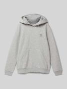 Hoodie met labelstitching