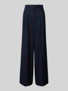 Wide leg stoffen broek met bandplooien, model 'PRESCILLIA ANN'