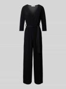 Jumpsuit met strikceintuur, model 'Romper'