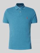 Custom slim fit poloshirt van puur katoen