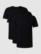 T-shirt met labelstitching in een set van 3 stuks, model 'Classic'