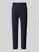 Slim fit pantalon met knoop- en ritssluiting