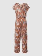 Jumpsuit van pure viscose met dierenprint, model 'Joella'