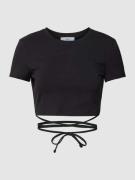 Kort T-shirt met strikdetail