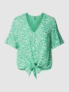 Blouseshirt van viscose met all-over motief, model 'PLACID'