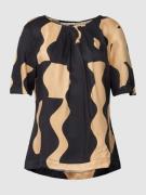 Blouseshirt van viscose met all-over motief