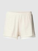 Sweatshorts met kant, model 'Go Ribbed'