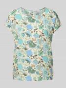 Blouseshirt van viscose met all-over print, model 'Sammy'