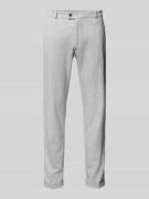 Slim fit pantalon met riemlussen, model 'Clow'