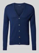 Slim fit cardigan van wolmix met V-hals