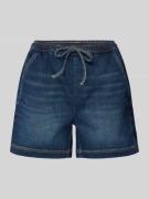 Flared korte jeans met elastische band