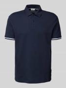 Poloshirt met labelprint, model 'Amare'