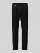 Straight leg stoffen broek met elastische band