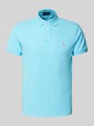 Slim fit poloshirt met labelstitching