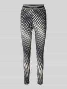 Skinny fit legging met elastische band met label