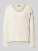 Gebreide pullover met V-hals, model 'BINE'