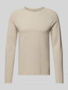 Gebreide pullover met labelpatch, model 'HILL'