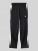 Straight leg sweatpants met labelstitching