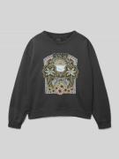 Sweatshirt met labelprint, model 'TERRY'