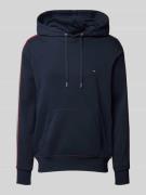 Hoodie met labelstitching