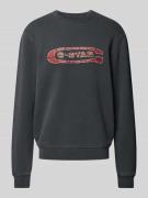 Sweatshirt met labelprint, model 'Destroyed'