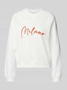 Sweatshirt met statement-opschrift