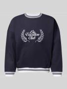 Sweatshirt met labelprint, model 'Laurel'