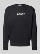 Sweatshirt met labelprint